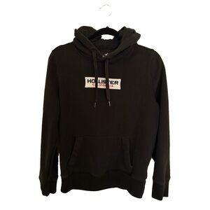 Hollister Men's Dark Hoodie with Logo